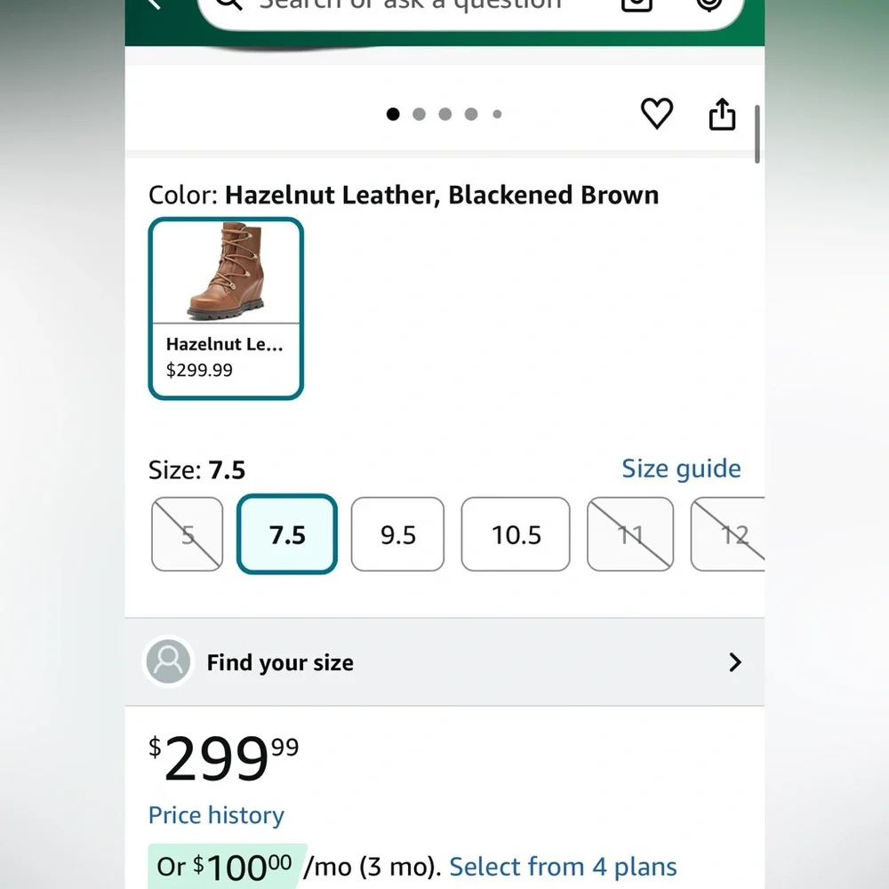 NWT Sorel Joan of arc Tan Leather Wedge Boots - Picture 6 of 16